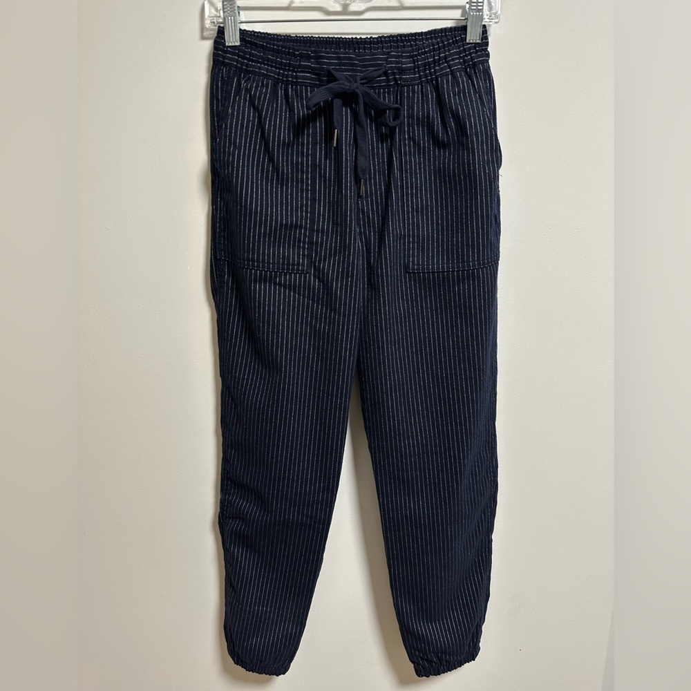 GAP Women's Navy Pinstripe Joggers